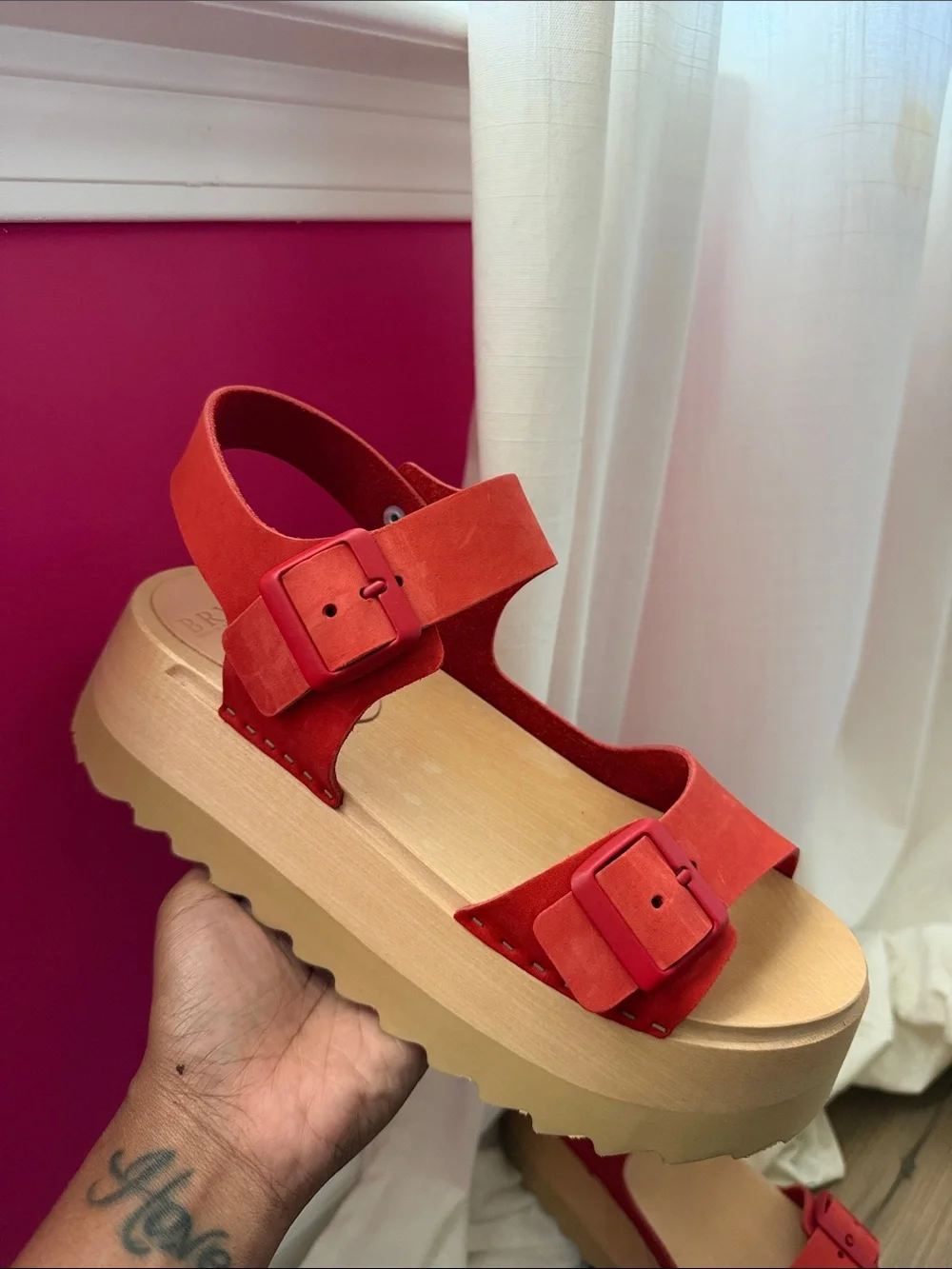 BRYR Gigi Sandal Color-Poppy